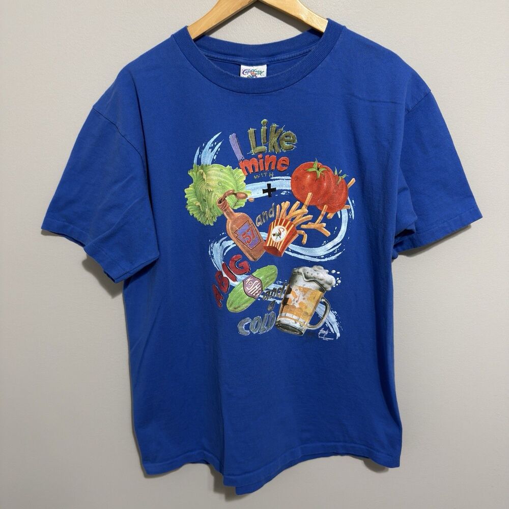 Vintage 1995 Caribbean Soul Cheeseburger In Paradise Single Stitch T Shirt XL